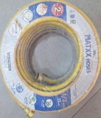 بربيش ماء ماتكس اصفر بخط ازرق 1/2"50 م رت مع راسيات
